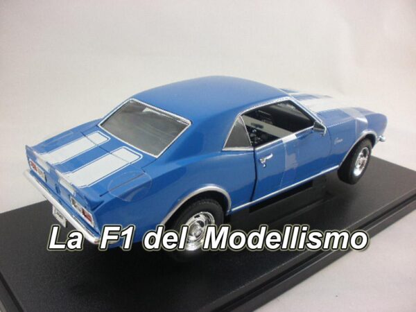 Welly 1:24 Chevrolet Camaro Z28 1968 Blu - Modello In Metallo Pressofuso Con Confezione Originale