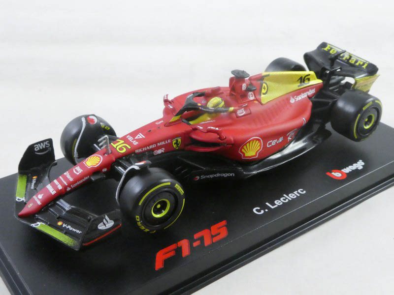 Ferrari F1-75 2022 Burago 1:43 18-36831#16 MONZA - Modellini F1 Diecast