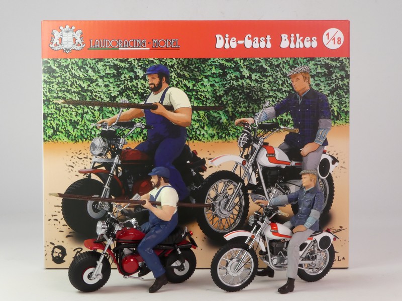 Bud Spencer and T. Hill on motobikes , 1:18 Laudoracing