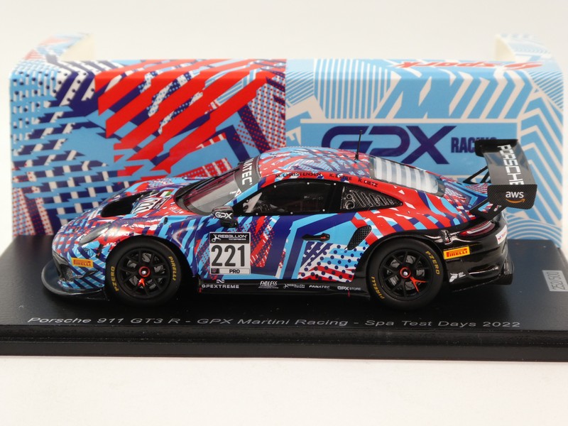 スパーク】 1/43 Porsche 911 GT3 R No.221 GPX Martini Racing