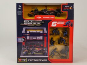 Red Bull RB20 2024 + Garage & 6 Figurines