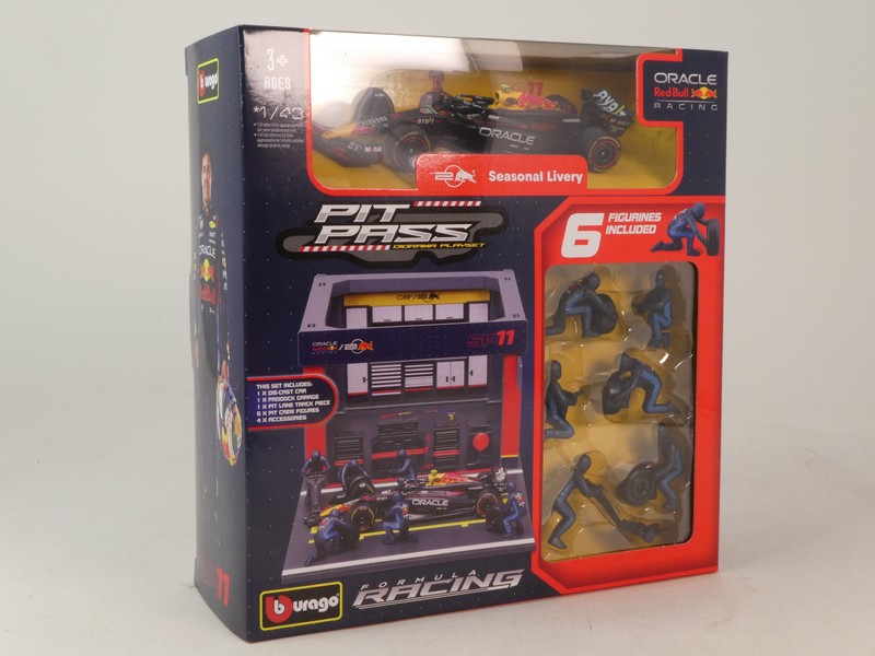 Red Bull RB20 2024 + Garage & 6 Figurines - immagine 2