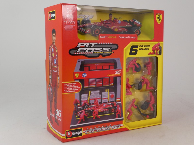 Ferrari SF-24 2024 + GArage & 6 Figurines - immagine 2