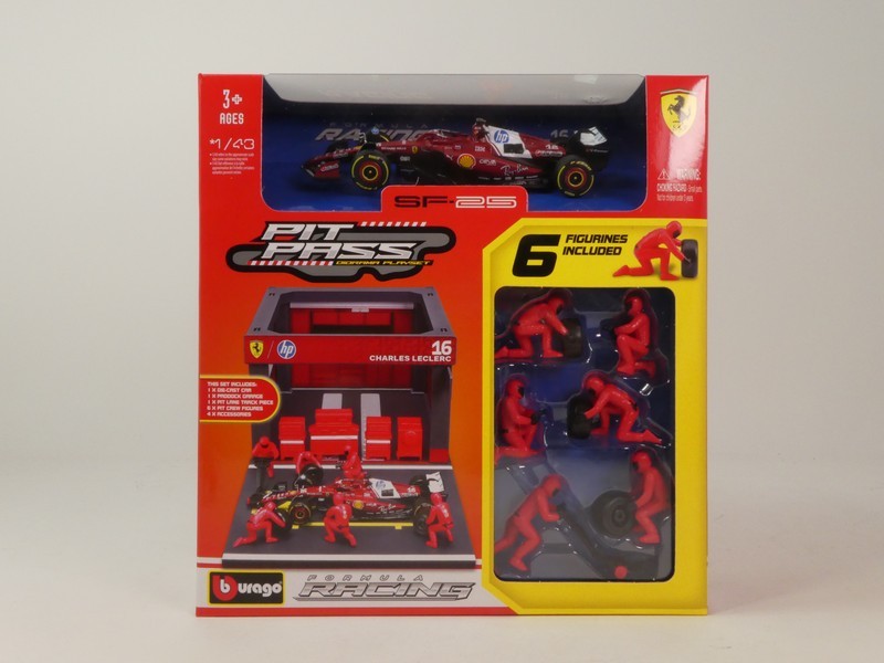 Ferrari SF-25 2025 + Garage & 6 Figurines - immagine 3