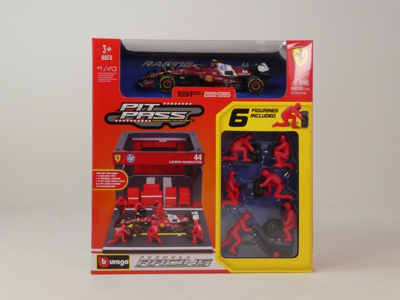 Ferrari SF-25 2025 + Garage & 6 Figurines - immagine 3