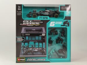 Mercedes-Benz W16 E 2025 + Garage & 6 Figurines